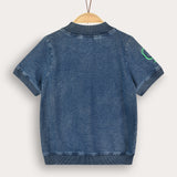 Denim shirt with embroidery - Navy