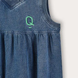 סרפן ג'ינס עם רקמה - כחול