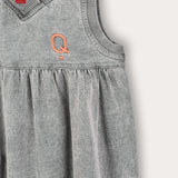 סרפן ג'ינס עם רקמה - אפור