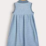 סרפן ג'ינס עם רקמה - תכלת