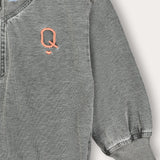 Denim shirt with embroidery - gray