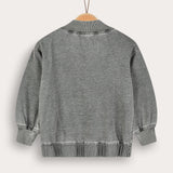 Denim shirt with embroidery - gray