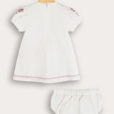 שמלת קפלים עם רקמה - קורל