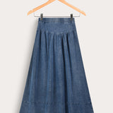 Midi denim skirt - blue