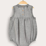 Denim overalls with embroidery - gray