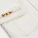 בלייזר מחויט עם כיסים - שמנת