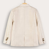 בלייזר מחויט עם כיסים - בז'