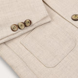 בלייזר מחויט עם כיסים - בז'