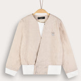 קרדיגן פסים מעטפת - בז'