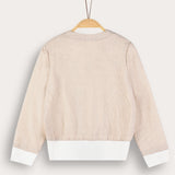 קרדיגן פסים מעטפת - בז'