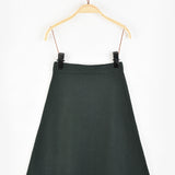 חצאית פעמון מבד סריג - ירוק