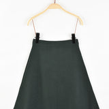 חצאית פעמון מבד סריג - ירוק