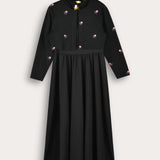 Floral cardigan and robe combination - black