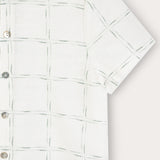 Checkered print button-down shirt - green