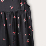 חלוק סרפן עם כתפיות - שחור דובדבנים