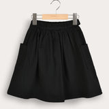 Bengali skirt with pocket - black
