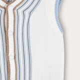 Striped knit set - cream