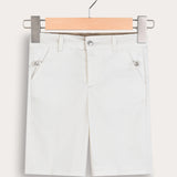 Cotton Satin Shorts - Beige