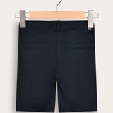 Cotton Satin Shorts - Navy