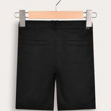 Satin cotton shorts - black