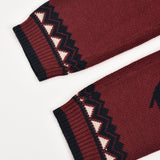 סט חליפת סריג - בורדו