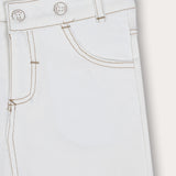 5-pocket denim skirt - white