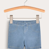 Short denim tights - blue