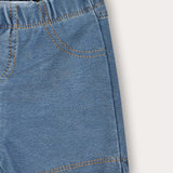 Short denim tights - blue