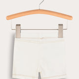 Short denim tights - white