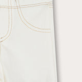 Short denim tights - white