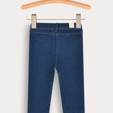 Long denim tights - dk. blue