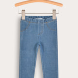 Long denim tights - blue