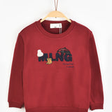 חולצת פוטר מלאנז' חורף - בורדו