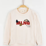 חולצת פוטר מלאנז' חורף - שמנת