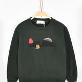 חולצת פוטר מלאנז' חורף - ירוק