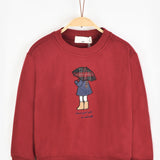 חולצת פוטר עם אפליקציה - בורדו