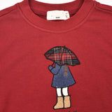 חולצת פוטר עם אפליקציה - בורדו