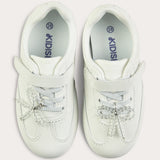 סניקרס עם שרוכים וסקוטש - לבן