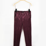 מכנסי קטיפה ארוכים - בורדו
