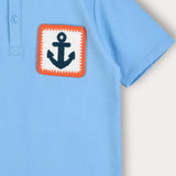 Crocheted Pocket Shirt - Blue