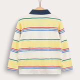 חולצת פסים עם צווארון - צהוב
