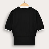 Rustic print layered shirt - black