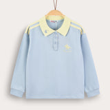 Polo shirt with collar - light blue