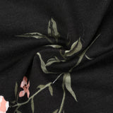 שמלה בהדפס פרחים - שחור