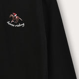 Polo shirt with collar - black