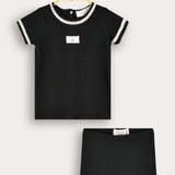 Top + Pants Set - Black