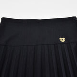 Fleece skirt with heart - Navy