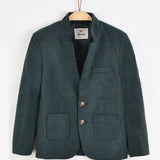 ז'קט אלגנטי עם כיסים - ירוק