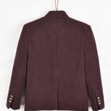 ז'קט אלגנטי עם כיסים - בורדו