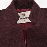 ז'קט אלגנטי עם כיסים - בורדו